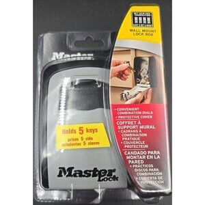 Master Lock 5401D 5-Key Locking Combination Steel Box - Black/Silver New